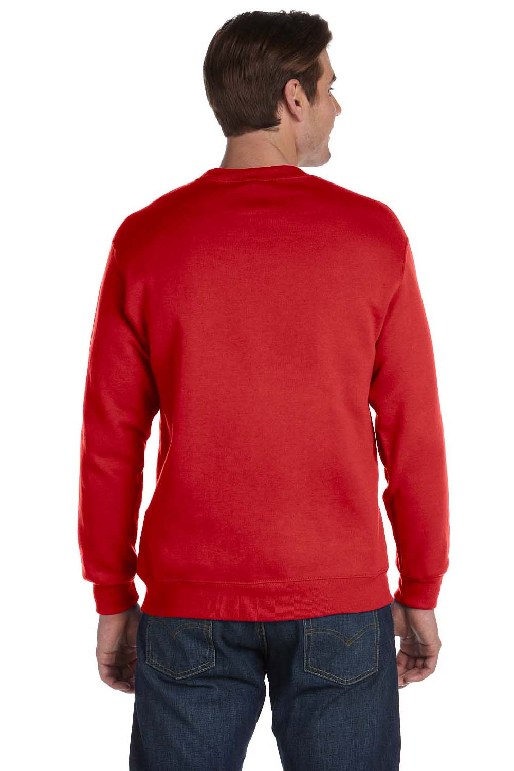 Gildan G120 Mens DryBlend Moisture Wicking Fleece Crewneck Sweatshirt Red Back