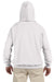 Gildan G125 Mens DryBlend Moisture Wicking Hooded Sweatshirt Hoodie White Back
