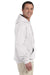 Gildan G125 Mens DryBlend Moisture Wicking Hooded Sweatshirt Hoodie White Side