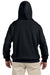 Gildan G125 Mens DryBlend Moisture Wicking Hooded Sweatshirt Hoodie Black Back