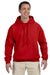 Gildan G125 Mens DryBlend Moisture Wicking Hooded Sweatshirt Hoodie Red Front