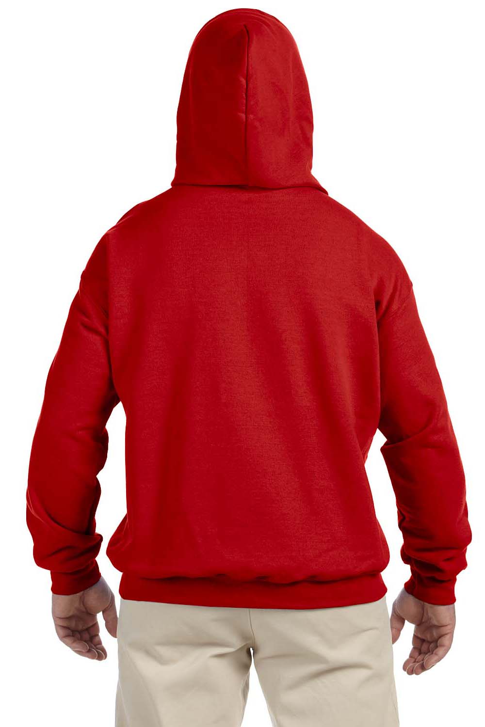 Gildan G125 Mens DryBlend Moisture Wicking Hooded Sweatshirt Hoodie Red Back