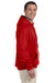 Gildan G125 Mens DryBlend Moisture Wicking Hooded Sweatshirt Hoodie Red Side