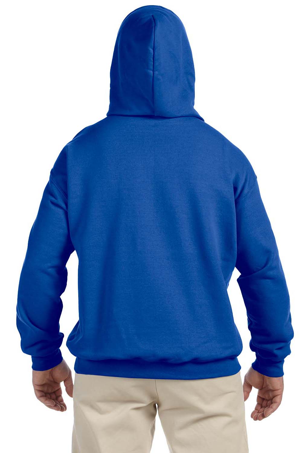 Gildan G125 Mens DryBlend Moisture Wicking Hooded Sweatshirt Hoodie Royal Blue Back