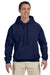 Gildan G125 Mens DryBlend Moisture Wicking Hooded Sweatshirt Hoodie Navy Blue Front