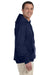 Gildan G125 Mens DryBlend Moisture Wicking Hooded Sweatshirt Hoodie Navy Blue Side