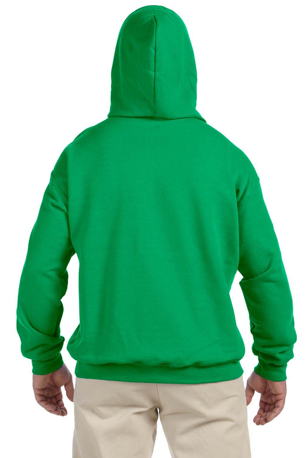 Gildan G125 Mens DryBlend Moisture Wicking Hooded Sweatshirt Hoodie Irish Green Back