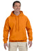 Gildan G125 Mens DryBlend Moisture Wicking Hooded Sweatshirt Hoodie Safety Orange Front