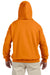 Gildan G125 Mens DryBlend Moisture Wicking Hooded Sweatshirt Hoodie Safety Orange Back