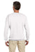 Gildan G180 Mens Fleece Crewneck Sweatshirt White Back