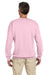 Gildan G180 Mens Fleece Crewneck Sweatshirt Light Pink Back