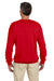 Gildan G180 Mens Fleece Crewneck Sweatshirt Cherry Red Back