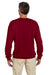 Gildan G180 Mens Fleece Crewneck Sweatshirt Garnet Red Back