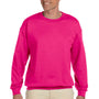 Gildan Mens Fleece Crewneck Sweatshirt - Heliconia Pink