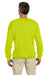 Gildan G180 Mens Fleece Crewneck Sweatshirt Safety Green Back