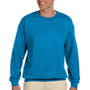 Gildan Mens Pill Resistant Fleece Crewneck Sweatshirt - Sapphire Blue
