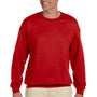 Gildan Mens Pill Resistant Fleece Crewneck Sweatshirt - Red