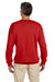 Gildan G180 Mens Fleece Crewneck Sweatshirt Red Back