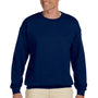 Gildan Mens Fleece Crewneck Sweatshirt - Navy Blue