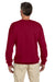 Gildan G180 Mens Fleece Crewneck Sweatshirt Cardinal Red Back