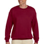 Gildan Mens Pill Resistant Fleece Crewneck Sweatshirt - Antique Cherry Red