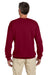 Gildan G180 Mens Fleece Crewneck Sweatshirt Antique Cherry Red Back