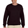 Gildan Mens Pill Resistant Fleece Crewneck Sweatshirt - Dark Chocolate Brown