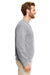 Gildan G180 Mens Fleece Crewneck Sweatshirt Heather Graphite Grey Side