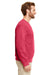 Gildan G180 Mens Fleece Crewneck Sweatshirt Heather Scarlet Red Side
