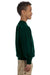 Gildan G180B Youth Fleece Crewneck Sweatshirt Forest Green Side