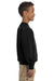 Gildan G180B Youth Fleece Crewneck Sweatshirt Black Side