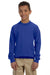 Gildan G180B Youth Fleece Crewneck Sweatshirt Royal Blue Front
