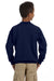 Gildan G180B Youth Fleece Crewneck Sweatshirt Navy Blue Back