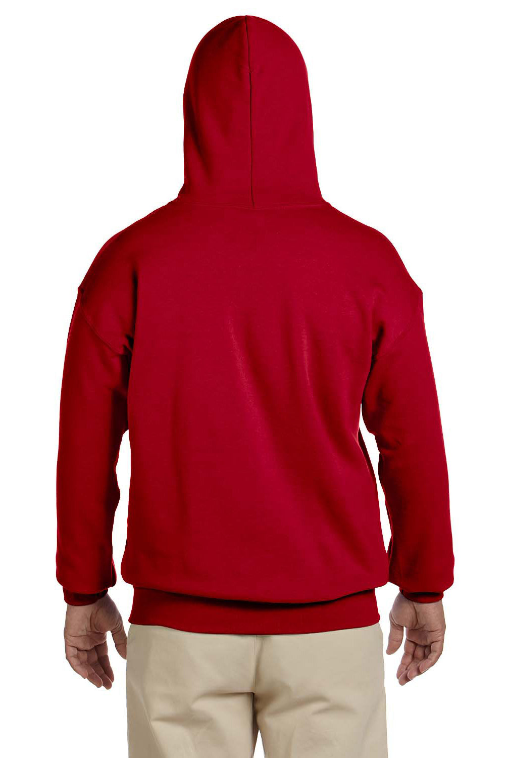 Gildan G185 Mens Hooded Sweatshirt Hoodie Cherry Red Back
