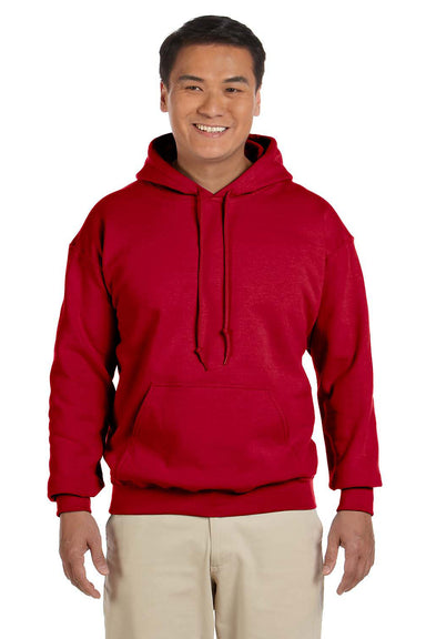 Gildan G185 Mens Hooded Sweatshirt Hoodie Cherry Red Front