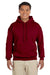 Gildan G185 Mens Hooded Sweatshirt Hoodie Garnet Red Front