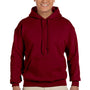 Gildan Mens Pill Resistant Hooded Sweatshirt Hoodie - Garnet Red