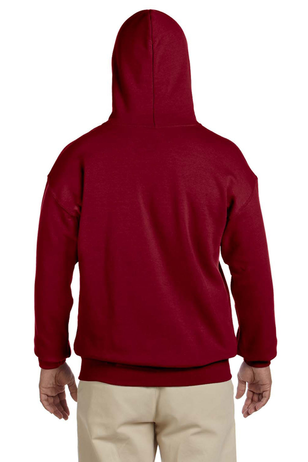 Gildan G185 Mens Hooded Sweatshirt Hoodie Garnet Red Back