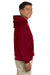 Gildan G185 Mens Hooded Sweatshirt Hoodie Garnet Red Side