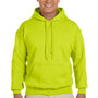 Gildan Mens Pill Resistant Hooded Sweatshirt Hoodie - Safety Green
