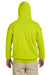 Gildan G185 Mens Hooded Sweatshirt Hoodie Safety Green Back