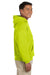 Gildan G185 Mens Hooded Sweatshirt Hoodie Safety Green Side