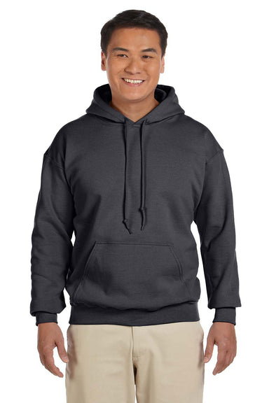 Gildan G185 Mens Hooded Sweatshirt Hoodie Charcoal Grey Front