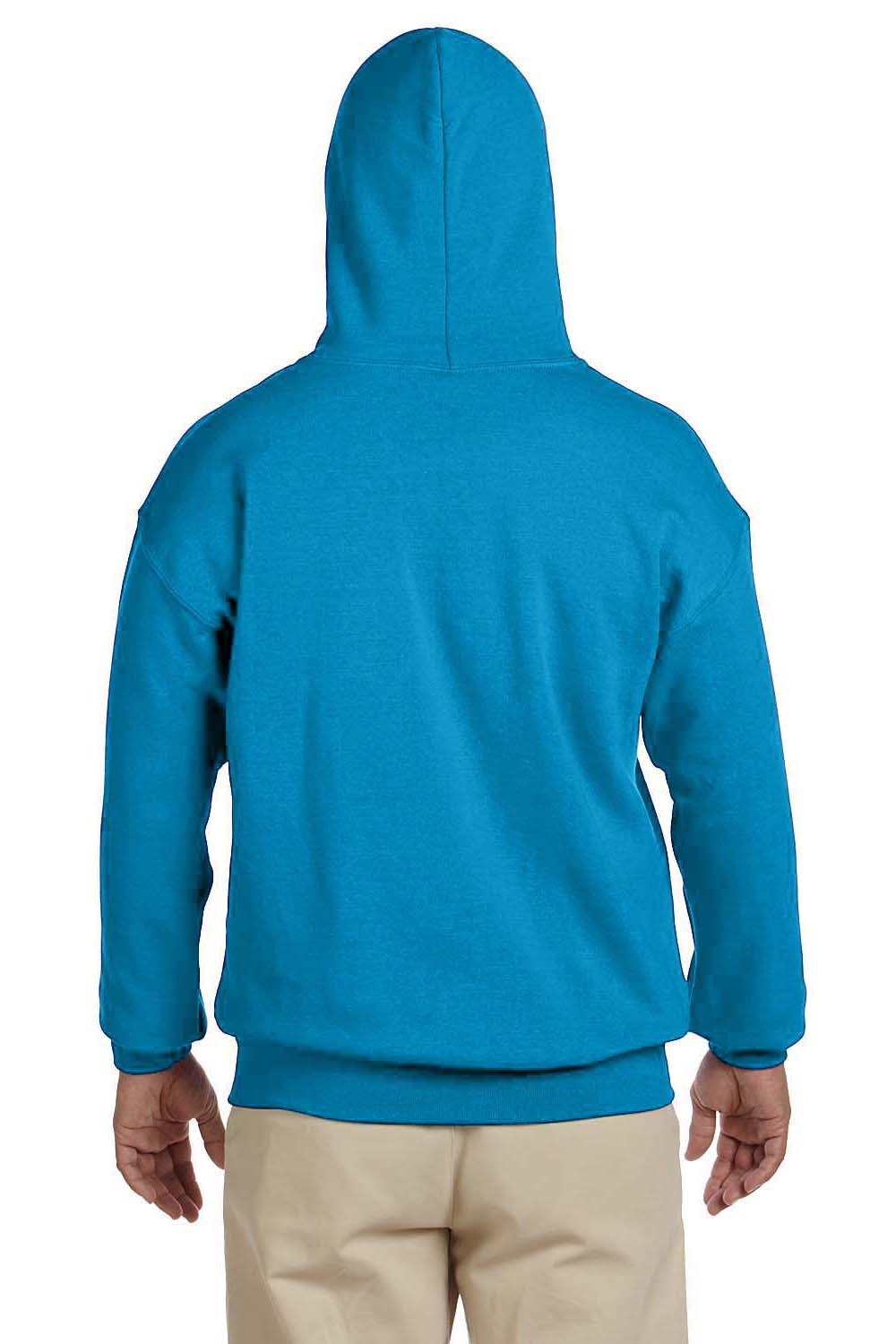 Gildan G185 Mens Hooded Sweatshirt Hoodie Sapphire Blue Back