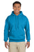 Gildan G185 Mens Hooded Sweatshirt Hoodie Sapphire Blue Front