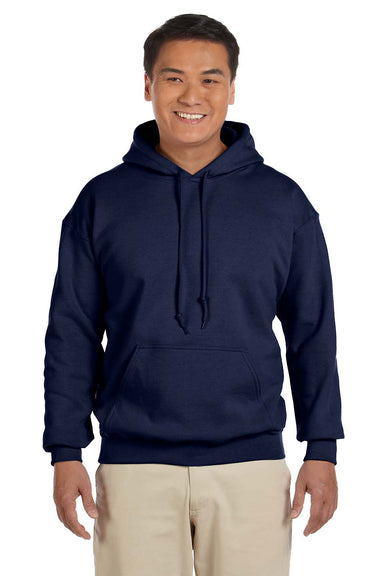 Gildan G185 Mens Hooded Sweatshirt Hoodie Navy Blue Front