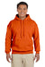 Gildan G185 Mens Hooded Sweatshirt Hoodie Orange Front