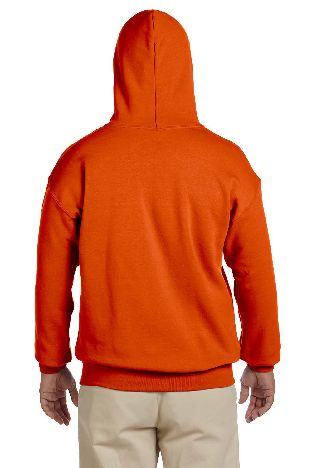 Gildan G185 Mens Hooded Sweatshirt Hoodie Orange Back