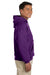 Gildan G185 Mens Hooded Sweatshirt Hoodie Purple Side