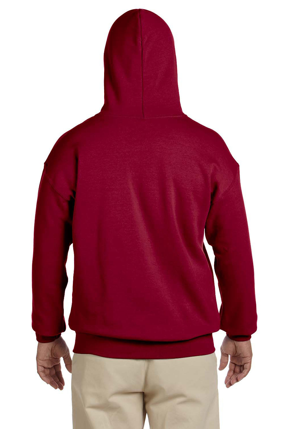 Gildan G185 Mens Hooded Sweatshirt Hoodie Cardinal Red Back